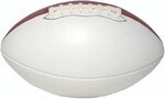 Premium 11" Autograph Football - Full Color Print - Brown/White